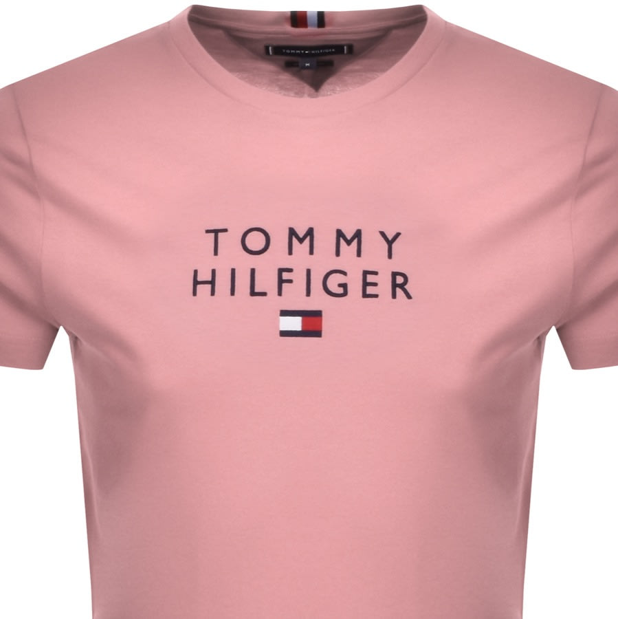 Alternative Image for ProductTommy Hilfiger Icon Flag Logo T Shirt Pink2